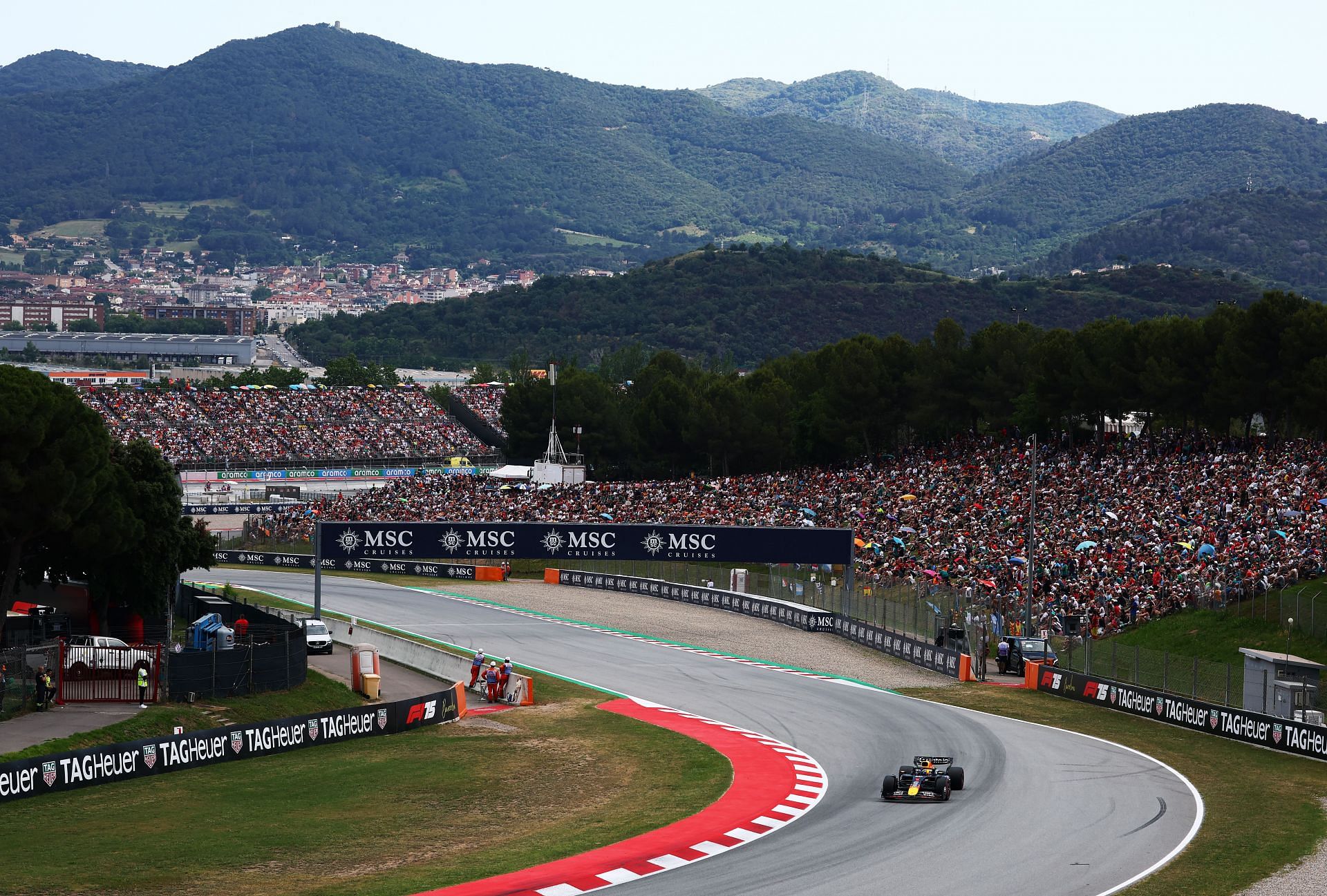 Max Verstappen on track during qualifying ahead of the F1 Grand Prix of Spain - Source: Getty